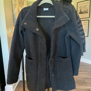 Columbia Black Teddy Jacket with Notched Lapel